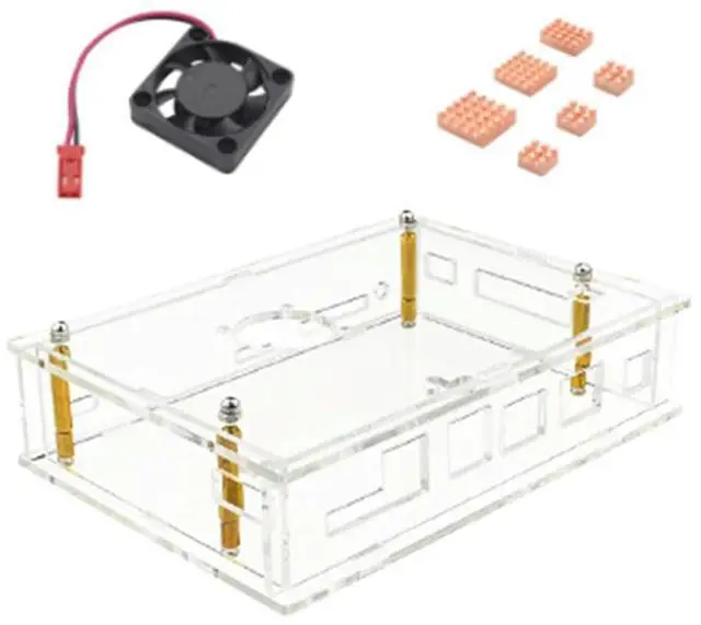 Alt view image 4 of 4 - For Banana Pi BPI-F3 Acrylic Case Transparent Shell Protective with Cooling Fan for Banana Pi BPI-F3 Development Board
