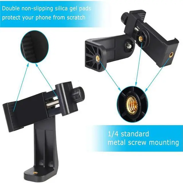 Alt view image 4 of 4 - Phone Tripod with Clip Tabletop Tripod Flexible Action Camera Holder Tripod 360 Degree Rotation for Phone Action Camera