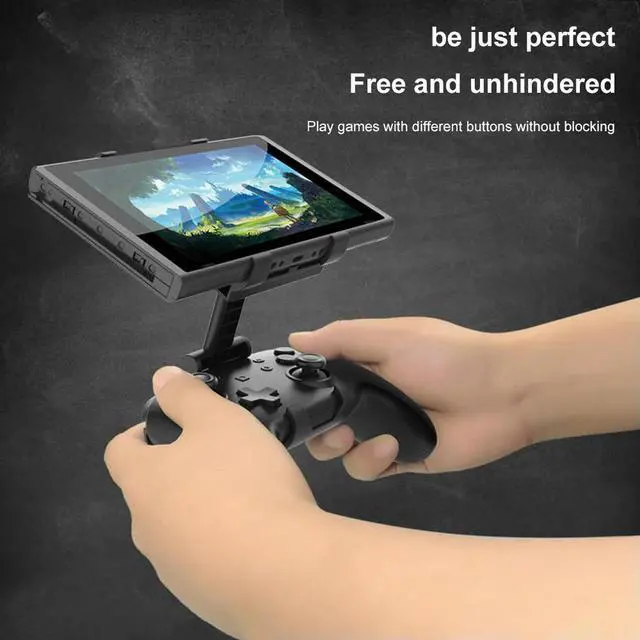 Alt view image 4 of 4 - Controller Holder Mount Multi Clamp Bracket Rotatable Wireless Handle Grip Stand Black Handle Support Frame for SwitchPro /NSPro