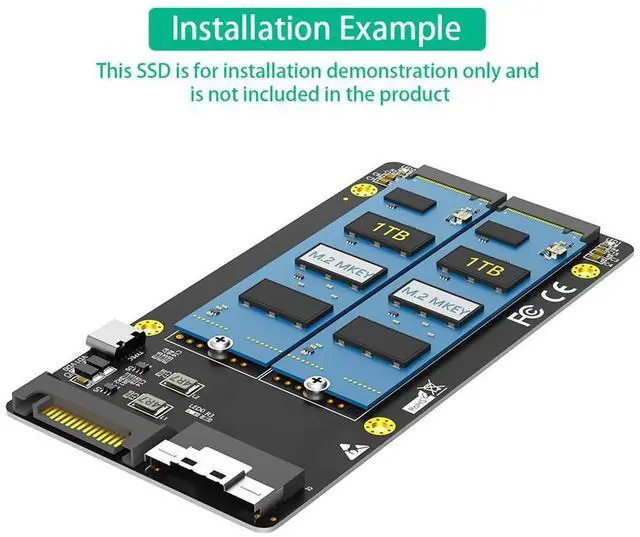 Alt view image 2 of 4 - Dual 2X M.2 NVME SSD To SFF-8654 8X Adapter (Pcie Bifurcation Motherboard Is Required)