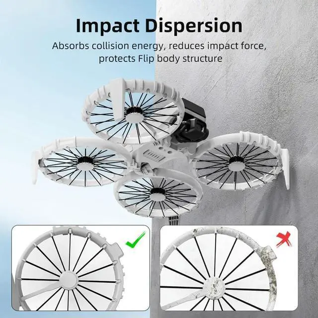 Alt view image 3 of 4 - For Flip Drone Propeller Guard Case Lightweight Anti-Collision Ring Protection Kit Bumper Protector Drone Accessories