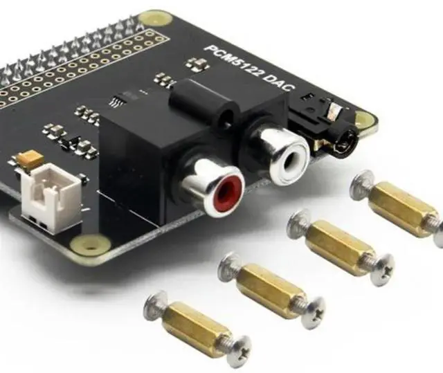 Alt view image 2 of 4 - Expansion Board HiFi DAC+ Full-HD Audio PCM5122 Chip 24-Bit Expansion-Board for Raspberry Pi 3 Model B/2B/B+/A+