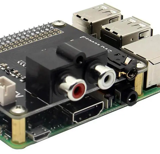 Alt view image 3 of 4 - Expansion Board HiFi DAC+ Full-HD Audio PCM5122 Chip 24-Bit Expansion-Board for Raspberry Pi 3 Model B/2B/B+/A+