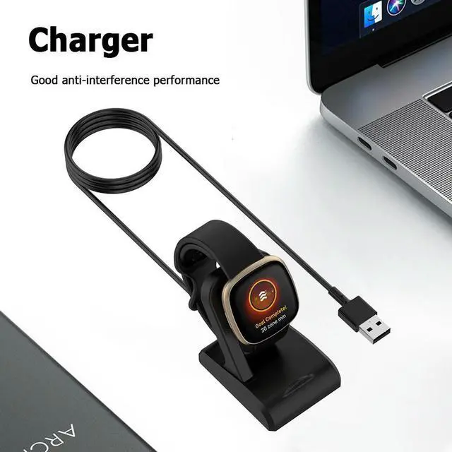 Alt view image 2 of 4 - 1m Charging Dock Station watch Accessories Watch Charger Cable with Chip Protection Charging Dock for Fitbit Versa4 /sense2