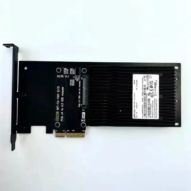 Alt view image 2 of 4 - Pcie 5.0 X4 To U.3 SSD Hard Disk Adapter Card PCI Express Gen5.0 4X To U.3 SFF-TA-1001 Hard Drive SSD Adapter Card