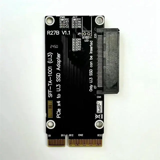 Alt view image 3 of 4 - Pcie 5.0 X4 To U.3 SSD Hard Disk Adapter Card PCI Express Gen5.0 4X To U.3 SFF-TA-1001 Hard Drive SSD Adapter Card