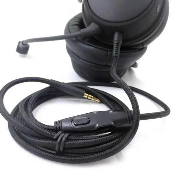 Alt view image 2 of 4 - 1.5m Headphone Audio Cable Cord Line Replacement Headphone Speaker Wire Line Aux Cord Speaker with Tuning for HyperX Cloud