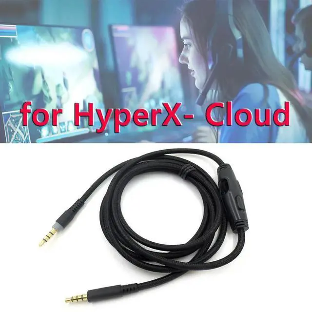 Alt view image 4 of 4 - 1.5m Headphone Audio Cable Cord Line Replacement Headphone Speaker Wire Line Aux Cord Speaker with Tuning for HyperX Cloud