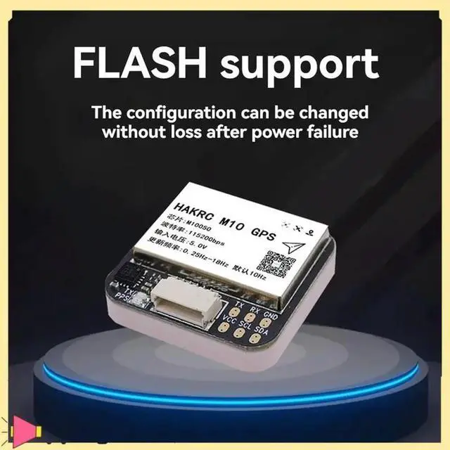 Main image of M10 GPS Module Withqmc5883 Compass GPS+BDS+GALILEO 25X25mm Forrc FPV Long Range Airplane