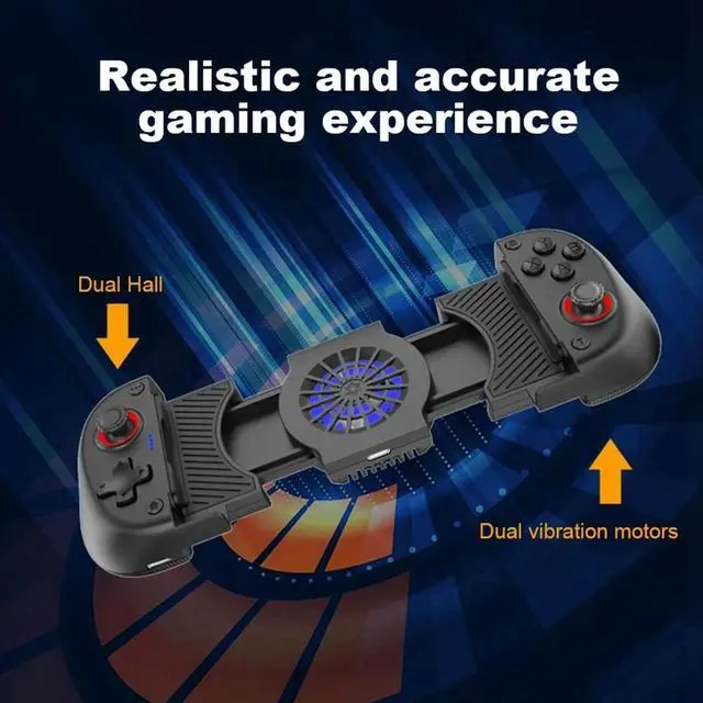 Alt view image 3 of 4 - HOT-X3 Mobile Phone Gamepad With Cooling Fan Bluetooth Mobile Phone Gaming Controller Vibration For Android/Ios/Switch/PC