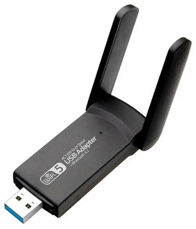 Alt view image 3 of 4 - Network Card 1300Mbps 2.4G & 5G Dual Band 2-In-1 Wireless Network Card For Desktop Computer