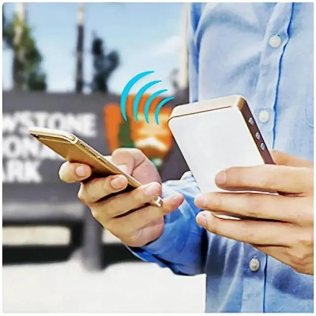 Alt view image 2 of 4 - Travel Hotspot SIM Card Router Universal High-Speed Network Dual Card Touch Screen For Travel Black