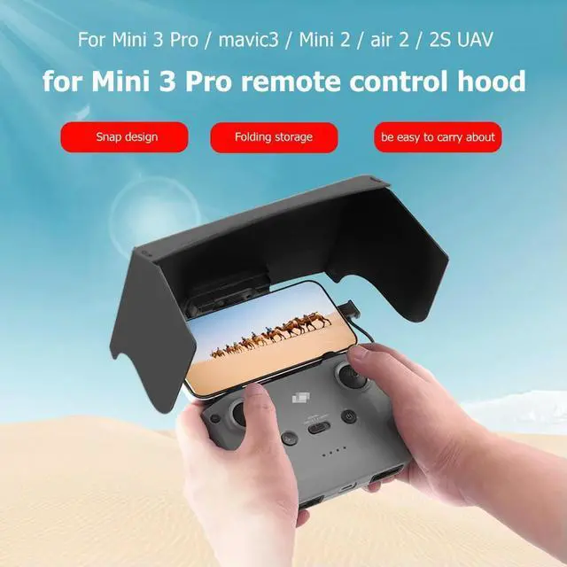 Alt view image 4 of 4 - Remote Controller Monitor Sunshade Foldable Sunshade Drone Accessories Eye Protection for Mavic 3/Mini 2/Air 2S/MINI 3 Pro RC-N1