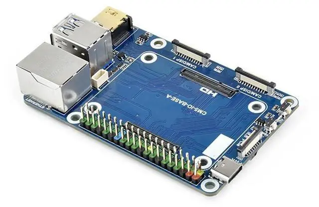 Alt view image 2 of 7 - Mini Base Board for Raspberry Pi Compute Module5 JST-SH FAN USB HDMI-Compatible RJ45 Gigabit Ethernet M.2 Slot for CM5
