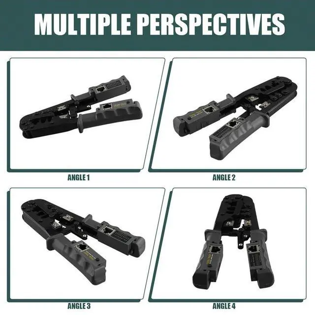 Alt view image 3 of 7 - RJ45 Crimper Network Lan Cable Tester Cutting Tool For Cat7 Cat6 Cat5 RJ11 RJ12 RJ45 Crimper l Clip