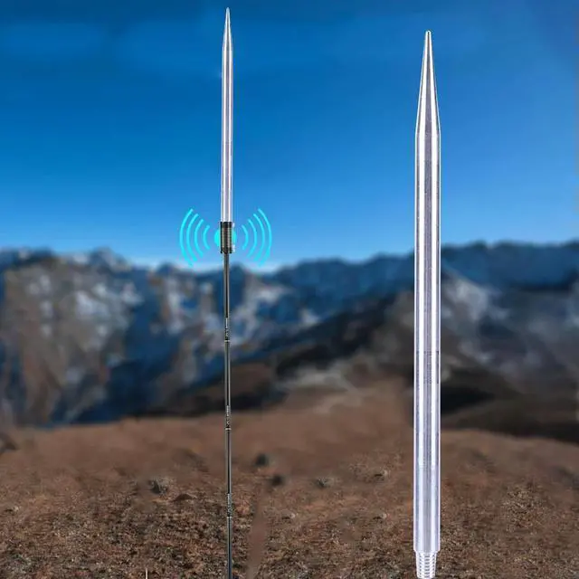 Alt view image 4 of 7 - 1PCS Short Wave Antenna Ground Anchor Aluminum Alloy Ground Anchor M10 Thread Stake Ground Nail for Pac-12 Ma-12 Antenna