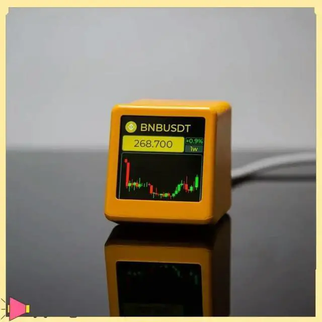 Alt view image 4 of 4 - ly Upgraded Weather Clock Stock Exchange Rate Bitcoin Cryptocurrency Price Tracking Display