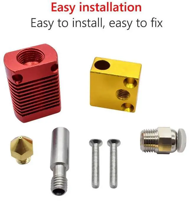 Alt view image 3 of 4 - 9Pcs Assembled Extruder Hot End Kit 3D Printer Extruder Hot End Kit for Creality Ender 3 V2/Ender 3 Pro 3D Printer