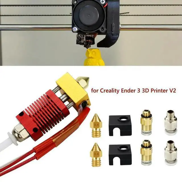 Alt view image 4 of 4 - 9Pcs Assembled Extruder Hot End Kit 3D Printer Extruder Hot End Kit for Creality Ender 3 V2/Ender 3 Pro 3D Printer