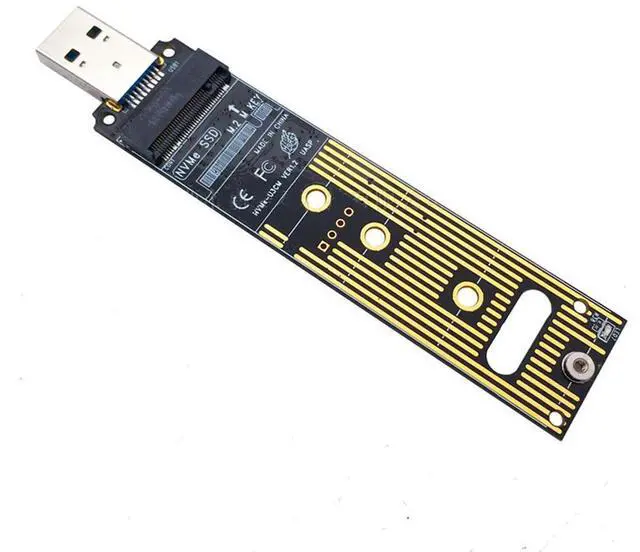Alt view image 2 of 4 - M.2 NVME USB 3.1 Adapter USB3.1 M.2 NVME To USB Card Reader M.2 NVME To USB-A 3.0 Internal Converter Card for PCI-E/M.2 Nvme SSD