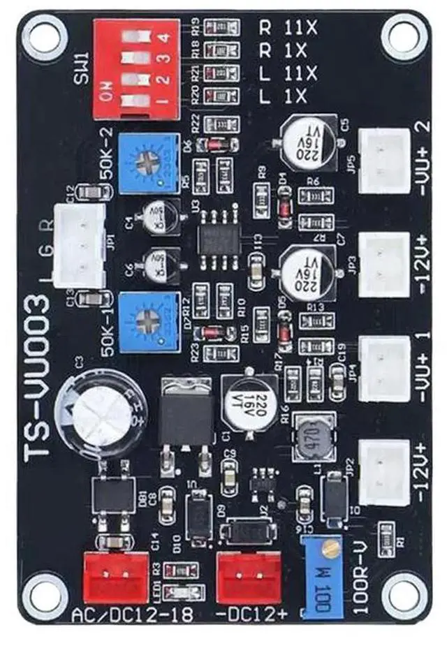 Alt view image 3 of 4 - TS VU003 VU Meter Driver Board Backlight Power Amplifier VU Meter Driver Board DB Amplifier Chassis VU Meter Driver Board