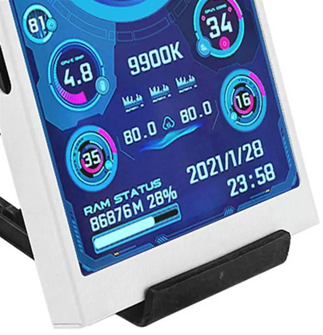 Alt view image 3 of 7 - 3.5 Inch IPS Type C Secondary Screen for Computer CPU GPU RAM HDD Display 320x480 USB LCD Monitor Freely AIDA64