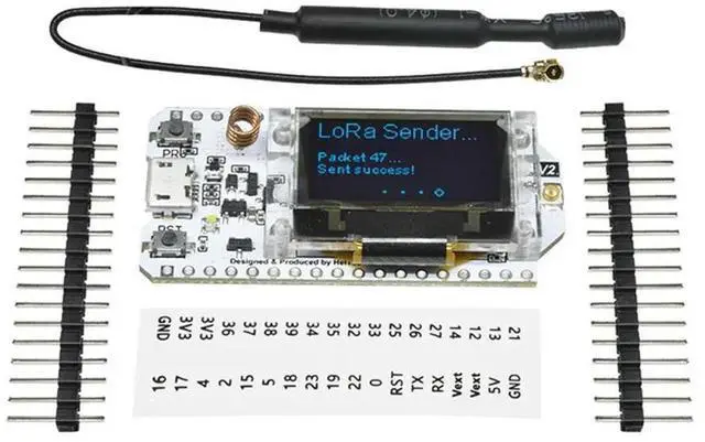 Alt view image 2 of 7 - SX1276 0.96 OLED ESP32 Bluetooth Module Lora Node 868-915MHZ Multifunctional Portable Utility Module