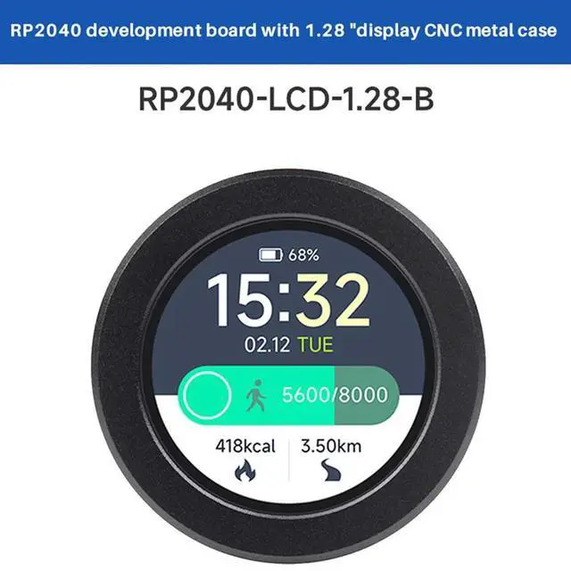Alt view image 2 of 7 - RP2040 Microcontroller Development Board For Raspberry Pi 240X240 65K Color 1.28 Inch Round LCD Screen Easy Install Easy To Use
