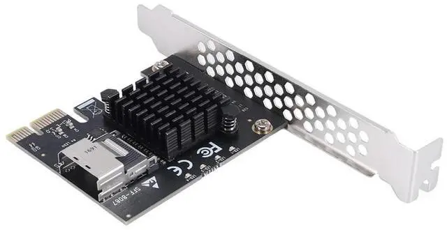Alt view image 3 of 7 - PCIE Riser Card PCIE 1X To Mini SAS SFF-8087 SATA3.0 6Gbps Adapter Card Hard Drive Expansion Card For Chia Mining