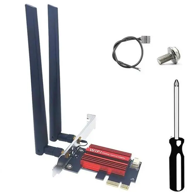 Alt view image 2 of 7 - 7 MT7925 PCI-E Adapter Card Kit 5374Mbps Tri Band 2.4G/5G/6Ghz BT5.3 Desktop Wireless Network Adapter For Win10/11