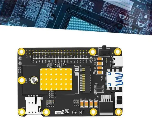 Alt view image 2 of 7 - 4G/5G Base HAT M.2 B Key To USB3.0 Expansion Card With SIM Slot For Raspberry Pi 5 For RM500Q RM500U GM800 SIM8200