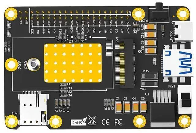 Alt view image 4 of 7 - 4G/5G Base HAT M.2 B Key To USB3.0 Expansion Card With SIM Slot For Raspberry Pi 5 For RM500Q RM500U GM800 SIM8200