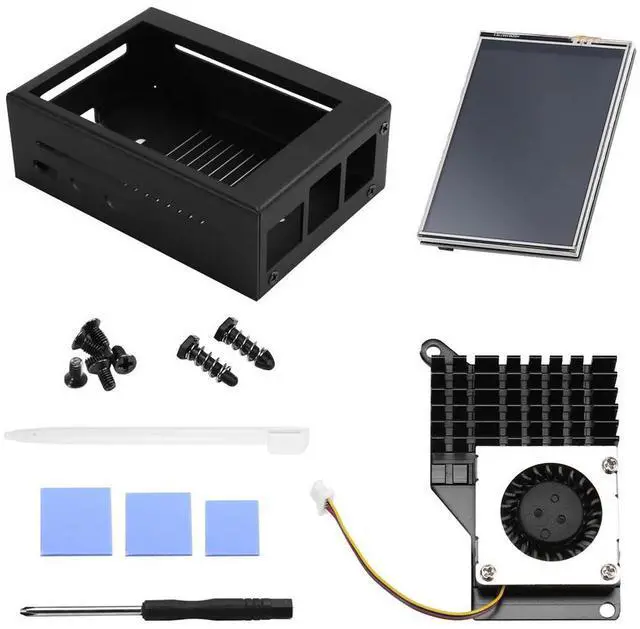 Alt view image 2 of 7 - 3.5 Inch MHS Touch Screen for Raspberry Pi 5, with l Case and Active Cooler Black Radiator