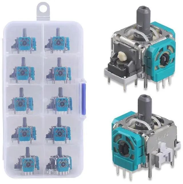 Alt view image 4 of 7 - 10pcs Replacement 3D Analog Joystick ThumbStick Repair Parts Accessory Analog 3D Joysticks Replacement for Xbox One Controller