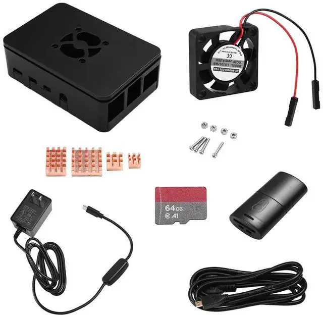 Alt view image 4 of 7 - For Raspberry Pi 4B Kit With Case Cooler Memory Card Heatsink For DIY Projects And Electronics Enthusiasts