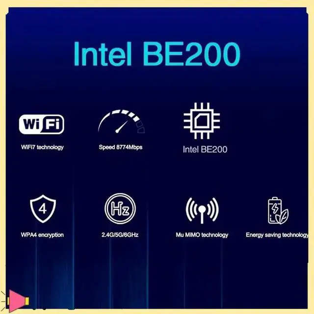 Alt view image 4 of 7 - 7 PCI-E Card BE200 BE200HMW 8774Mbps 2.4G/5G/6Ghz For Bluetooth 5.4 802.11BE Network Adapter