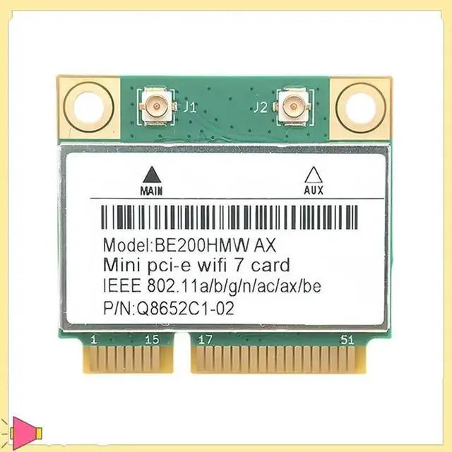 Alt view image 3 of 7 - 7 PCI-E Card BE200 BE200HMW 8774Mbps 2.4G/5G/6Ghz For Bluetooth 5.4 802.11BE Network Adapter