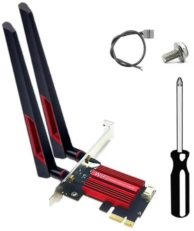 Alt view image 2 of 7 - 7 MT7925 PCI-E Adapter Card Kit Tri Band 2.4G/5G/6Ghz 5374Mbps BT5.3 Desktop Wireless Network Adapter For Win10/11