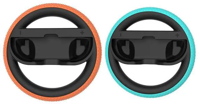 Alt view image 4 of 4 - For Ns2 2Pcs Game Controller Racing Wheel with Silicone Pad Joy Con Hand Grip Wheel Anti-Scratch Game Attachment Accessories