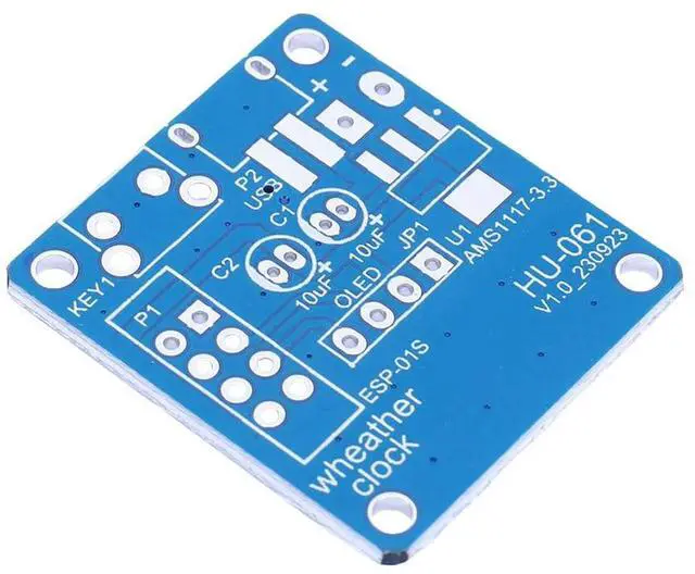 Alt view image 4 of 4 - ESP8266 Mini Electronic Clock DIY Kit with Shell Mini Weather Clock Mini Weather Forecast Clock Kit for DIY Soldering Practice
