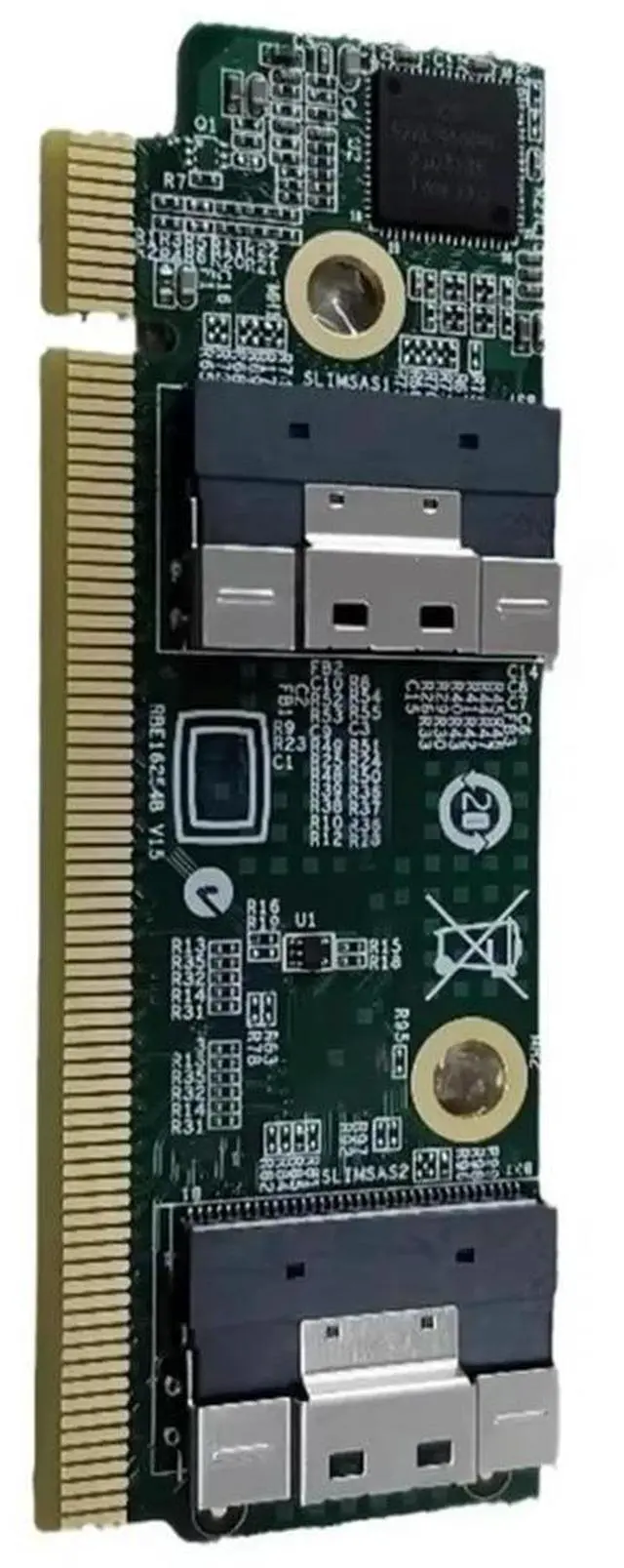 Alt view image 4 of 7 - SFF-8654 Extension Card to PCIe X16 Converters Supports SFF-8654 to PCIe Interfaces Convert Card Adapters for 1U Server