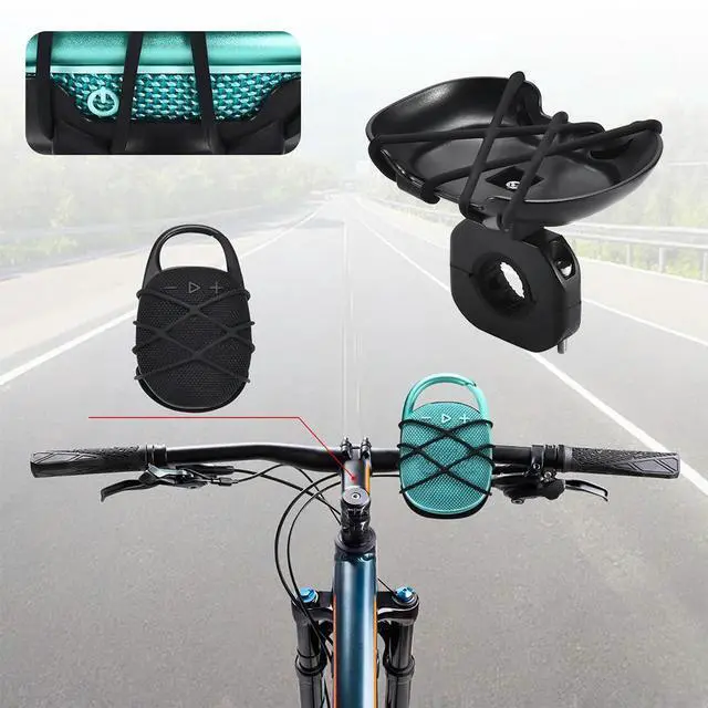 Alt view image 4 of 7 - Universal Bicycle Speaker Mount Adjustable Strap Bike Portable Speaker Mount Bike Handlebar Mounting Bracket for CLIP 5/4