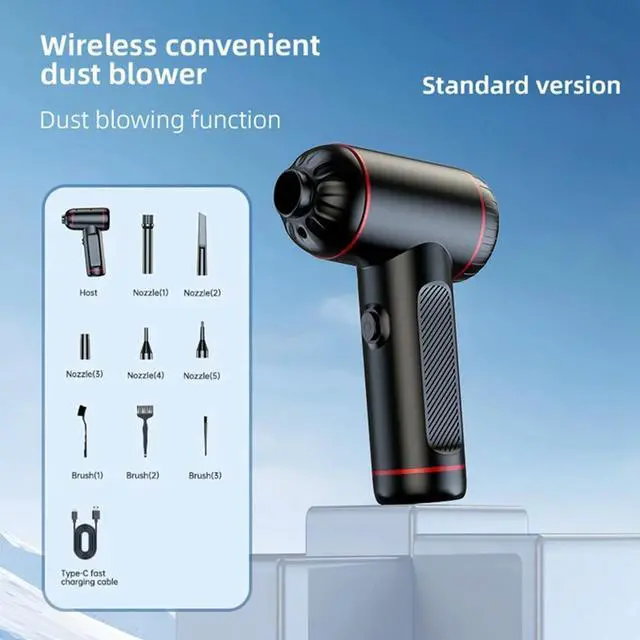 Alt view image 3 of 7 - Compressed Air Duster Portable Cordless Air Blower Computer Cleaning For PC Keyboard Car Crumbs