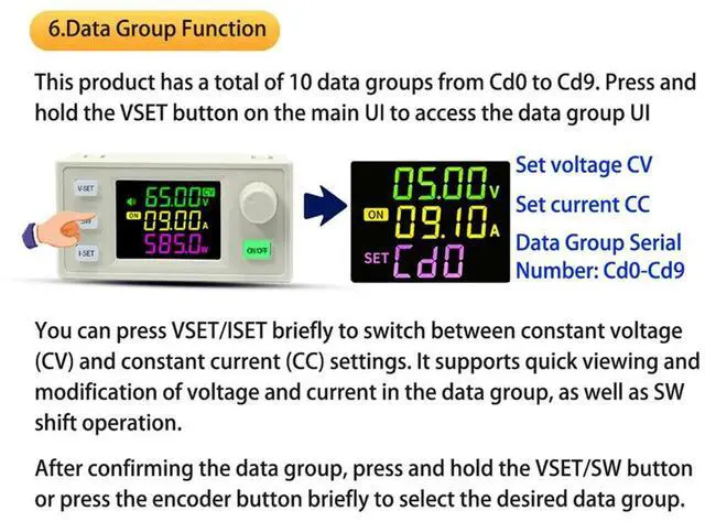 Alt view image 4 of 7 - XY7025 CNC DC Buck Adjustable Regulated Power Supply Constant Voltage and Constant Current Color Screen 70V/25A/1750W