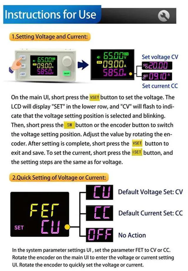 Alt view image 2 of 7 - XY7025 CNC DC Buck Adjustable Regulated Power Supply Constant Voltage and Constant Current Color Screen 70V/25A/1750W