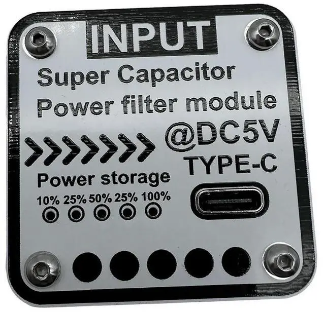 Alt view image 3 of 7 - For Raspberry Pifara Capacitor Filter 5V Type C Input/Output Multifunctional Portable Convenient Power Filter Spare Parts