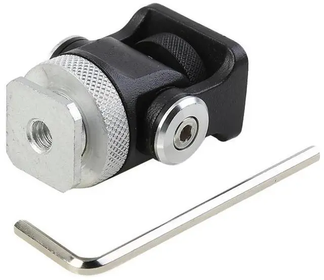 Alt view image 3 of 4 - Mini Hot Shoe Stand Camera Monitor Mount 180 Degree Tilt Arm Bracket Adapter