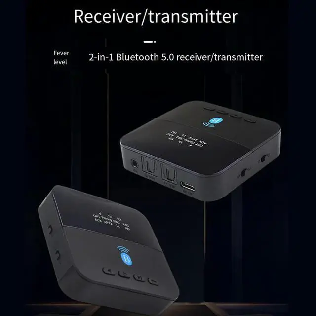 Main image of Bluetooth Audio Transmitter Model BTC880 Bluetooth 5.0 Wireless Adapter Multifunction 2-In-1 Audio Receiver Transmitter