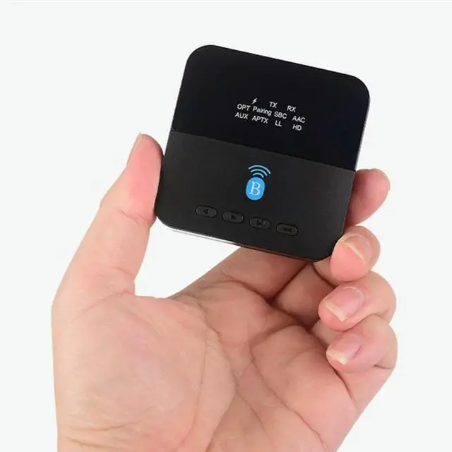 Alt view image 4 of 4 - Bluetooth Audio Transmitter Model BTC880 Bluetooth 5.0 Wireless Adapter Multifunction 2-In-1 Audio Receiver Transmitter