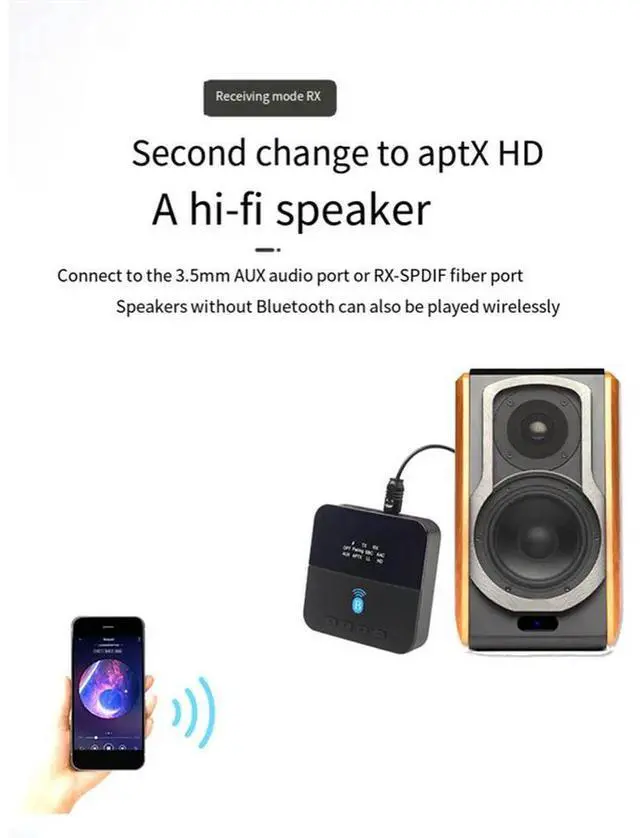 Alt view image 3 of 4 - Bluetooth Audio Transmitter Model BTC880 Bluetooth 5.0 Wireless Adapter Multifunction 2-In-1 Audio Receiver Transmitter